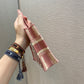 DI Mini Book Tote Stripes Embroidery, Pink Handbags, 23cm CD
