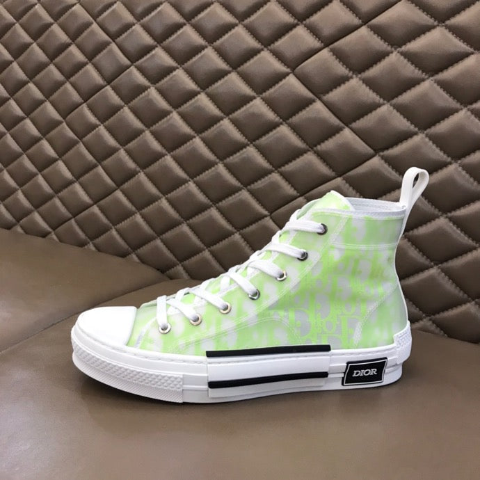 BL - DIR B23 White and Yellow HIGH-TOP SNEAKER