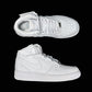BL - AF1 pure white mid-top