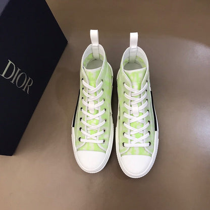 BL - DIR B23 White and Yellow HIGH-TOP SNEAKER