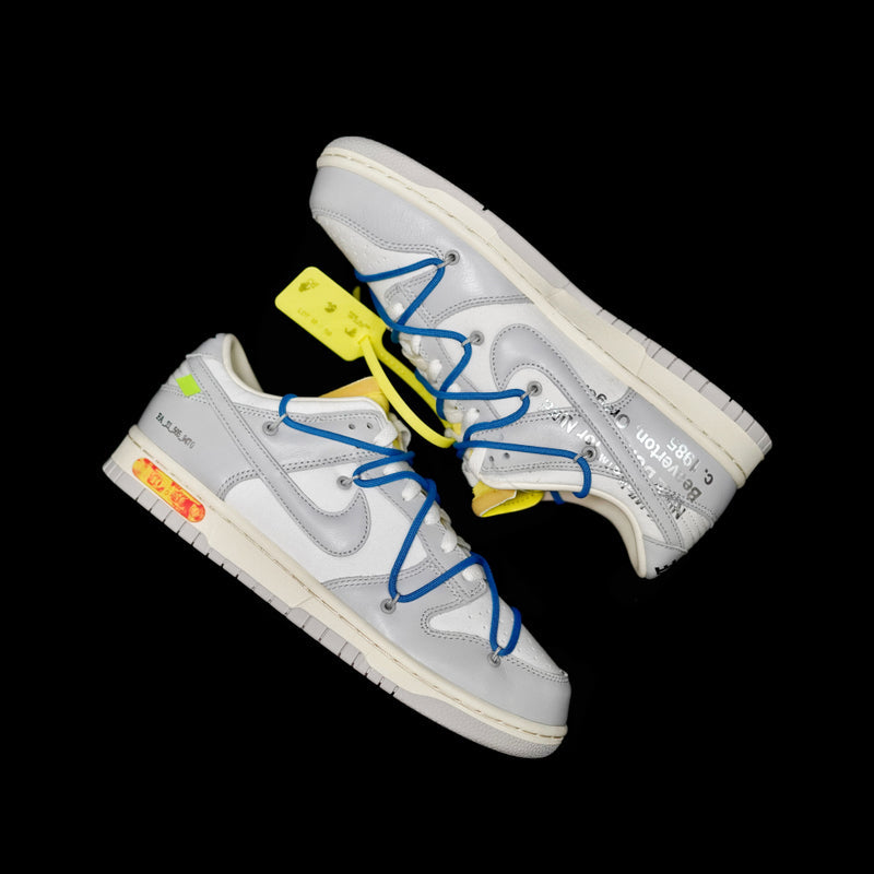 BL - OW x Dunk (NO.10) blue shoelace yellow buckle