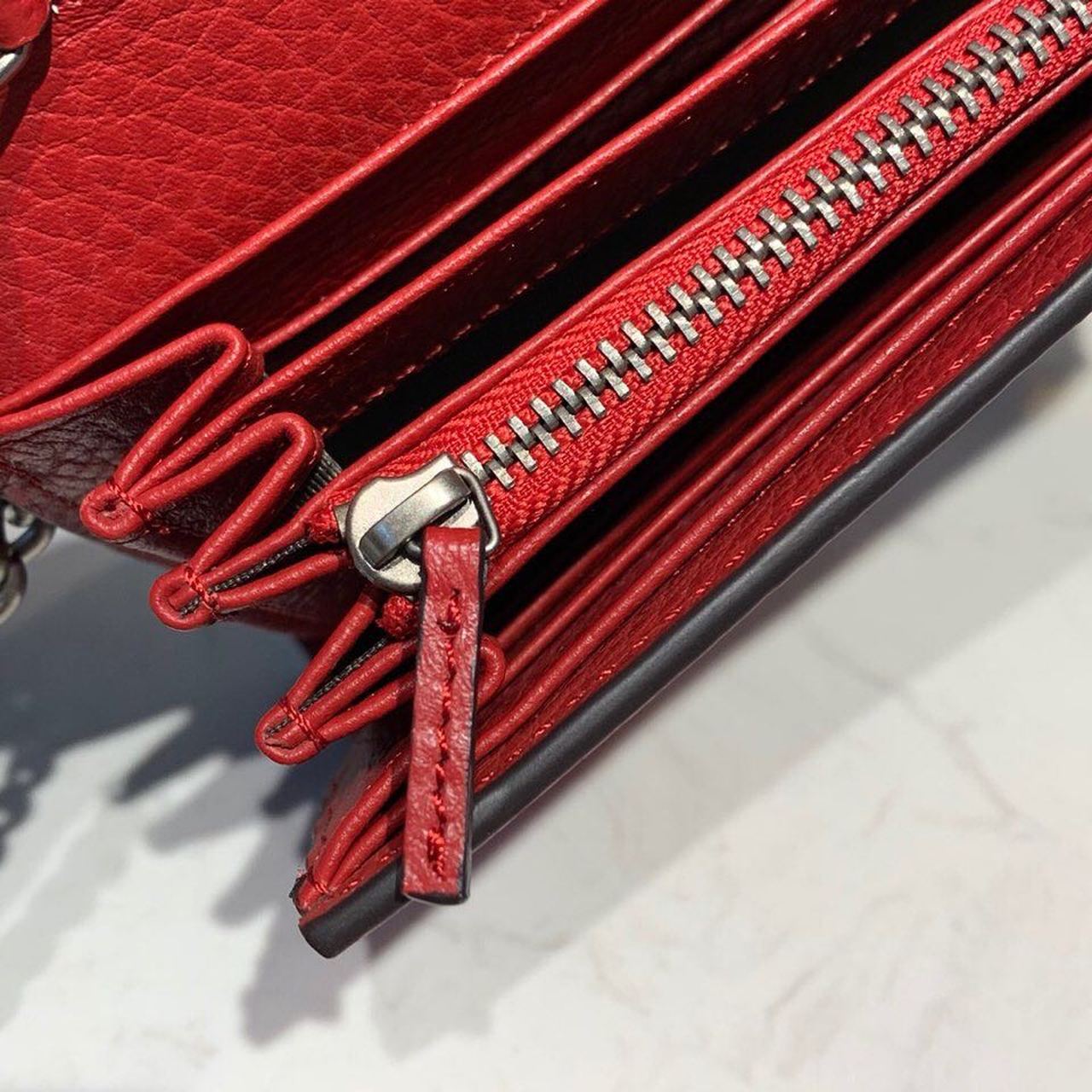 gg Dionysus Mini Chain Bag Hibiscus Red Metal-Free Tanned For Women 8in/20cm 401231 CAOGX 8990