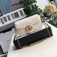 gg Marmont Matelassé Super Mini Bag Dusty White Chevron For Women 6.2in/16.5cm gg 476433 DTDCT 9022