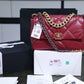 CHL 19 Handbag 26cm Burgundy For Women AS1160