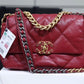 CHL 19 Handbag 26cm Burgundy For Women AS1160