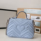 gg Marmont Mini Top Handle Bag  Sky Blue For Women 8.3in/21cm gg