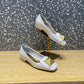 Valentino Garavani One Stud Patent Ballet Flats White For Women