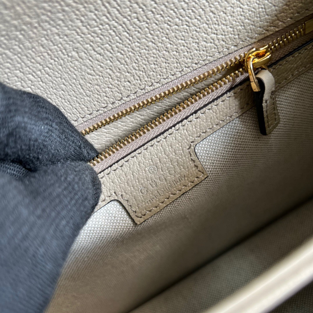 gg Ophidia Small gg Top Handle Bag Beige For Women, Women’s Bags 9.8in/25cm gg ‎651055 UULAG 9682