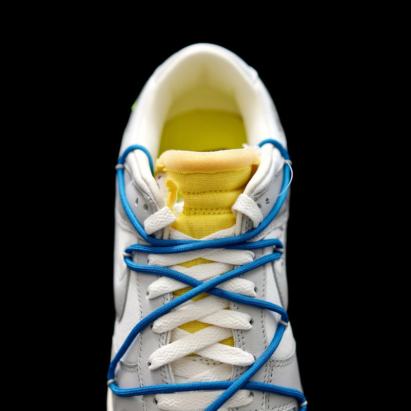 BL - OW x Dunk (NO.10) blue shoelace yellow buckle