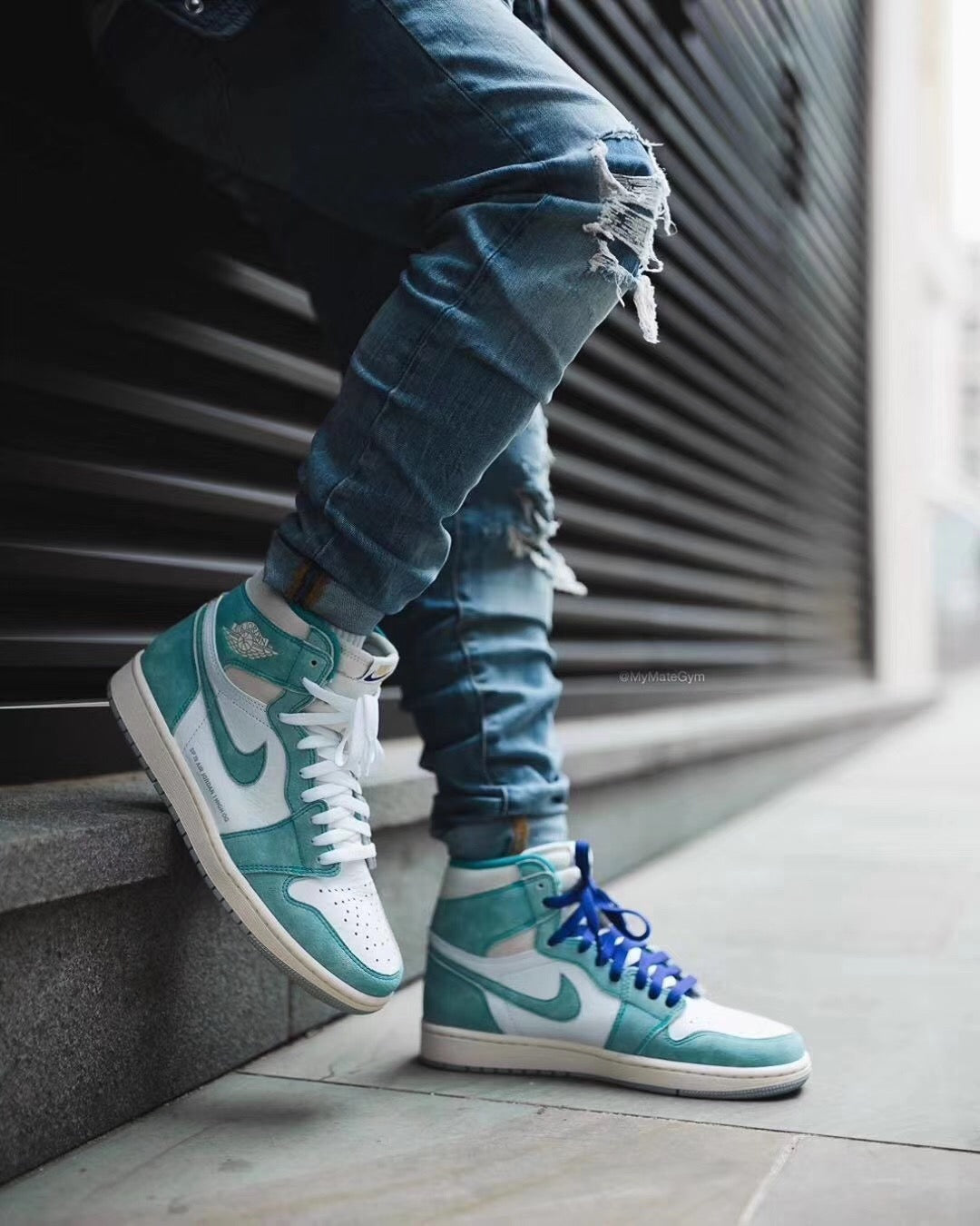 BL - AJ1 Green Suede Tiffany