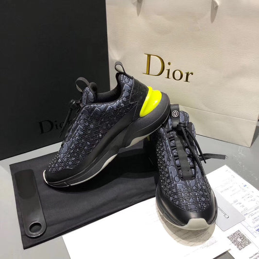 BL - DIR B24 BLnogram Black Yellow Sneaker