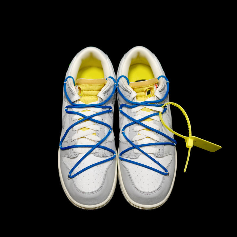 BL - OW x Dunk (NO.10) blue shoelace yellow buckle