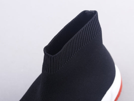 BL - Bla Socks And Shoes Black And White Red Sneaker