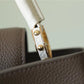LV Capucines Mini Taurillon Smokey Brown Green/ Creme/ Pink For Women,  Shoulder And Crossbody Bags 21cm/8.3in LV