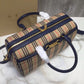 BB Small 1983 Check LiNike Bowling Bag Blue/Brown For Women, Women’s Bags 9.1in/23cm