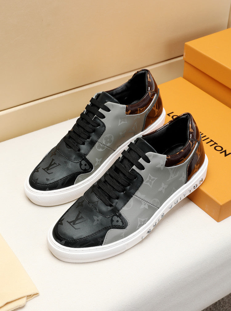 BL - LUV BLnogram Denim Brown And Gray Sneaker