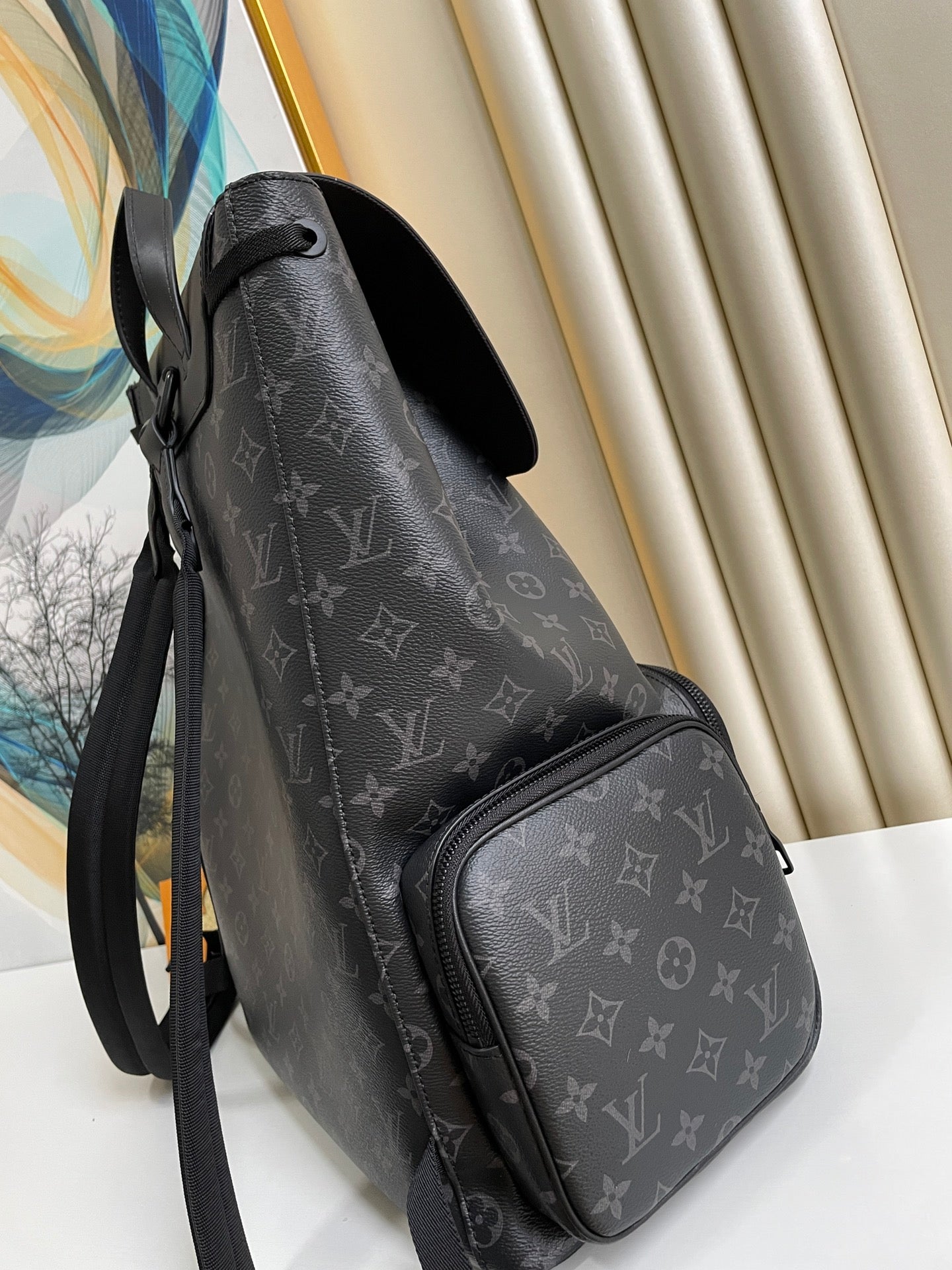 LV Trio Backpack Monogram Eclipse Canvas Black By Virgil Abloh For Men –  Ozarra Luxury