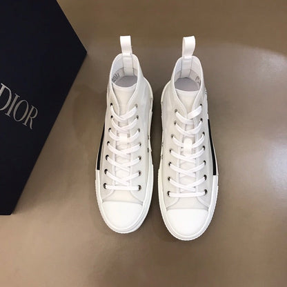 BL - DIR B23 White Canvas HIGH-TOP SNEAKER