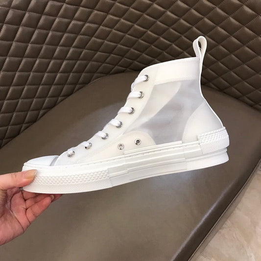 BL - DIR B23 White Canvas HIGH-TOP SNEAKER