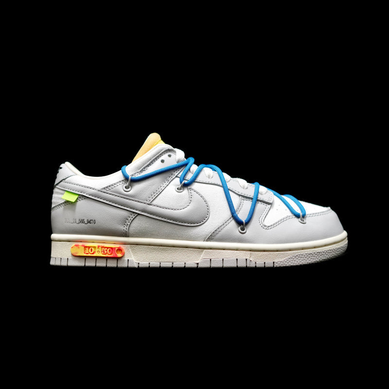 BL - OW x Dunk (NO.10) blue shoelace yellow buckle