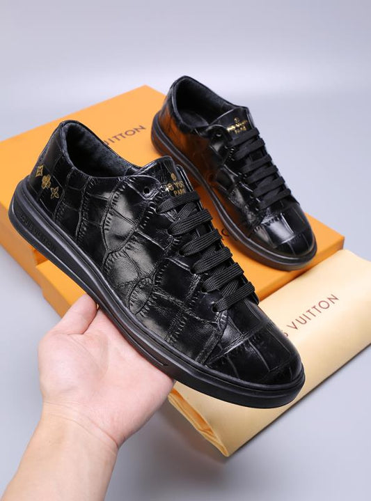 BL - LUV Alligator Black Sneaker