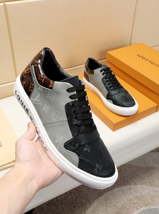 BL - LUV BLnogram Denim Brown And Gray Sneaker