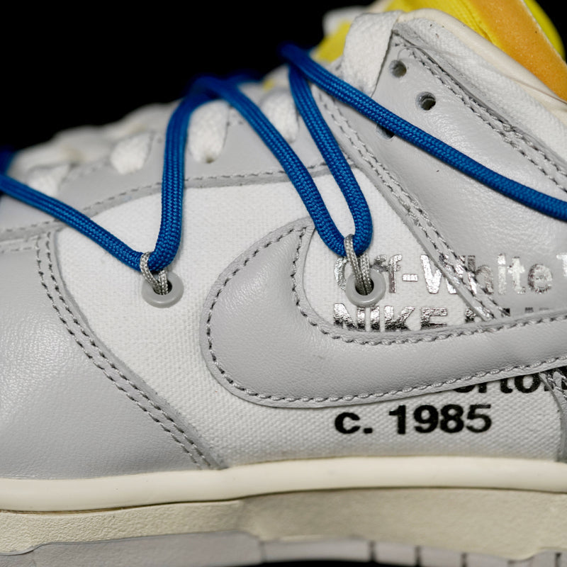 BL - OW x Dunk (NO.10) blue shoelace yellow buckle