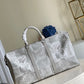 LV Keepall Bandouliere 50 Damier Salt Canvas Stone Gray For Men, Bags 19.7in/50cm LV N50069