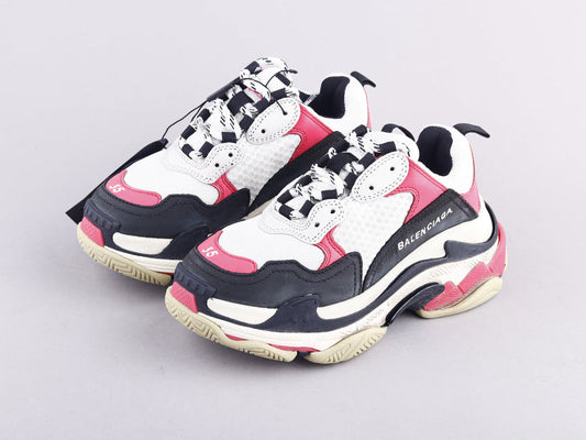 BL - Bla Triple S Black And White Powder Sneaker