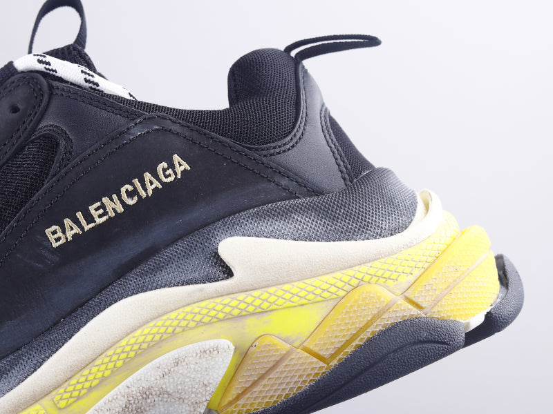 BL - Bla Triple S Black And Yellow Sneaker