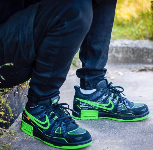 BL - OW x Rubber Dunk Black & Green