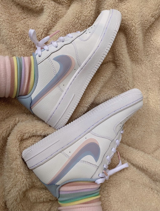 BL - AF1 Blue Pink Double Hook Women's