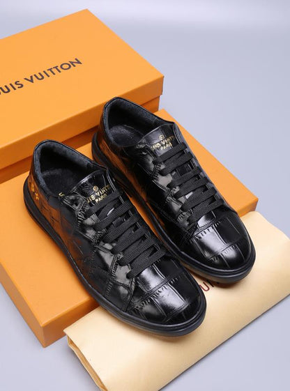 BL - LUV Alligator Black Sneaker