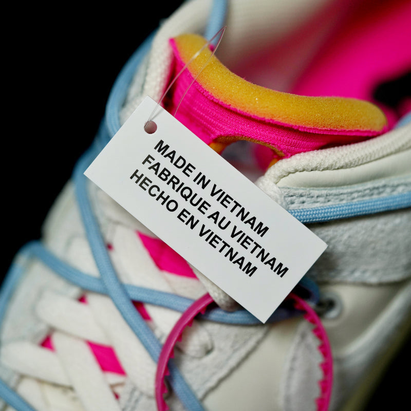 BL - OW x Dunk (NO.38) light blue shoelace pink buckle