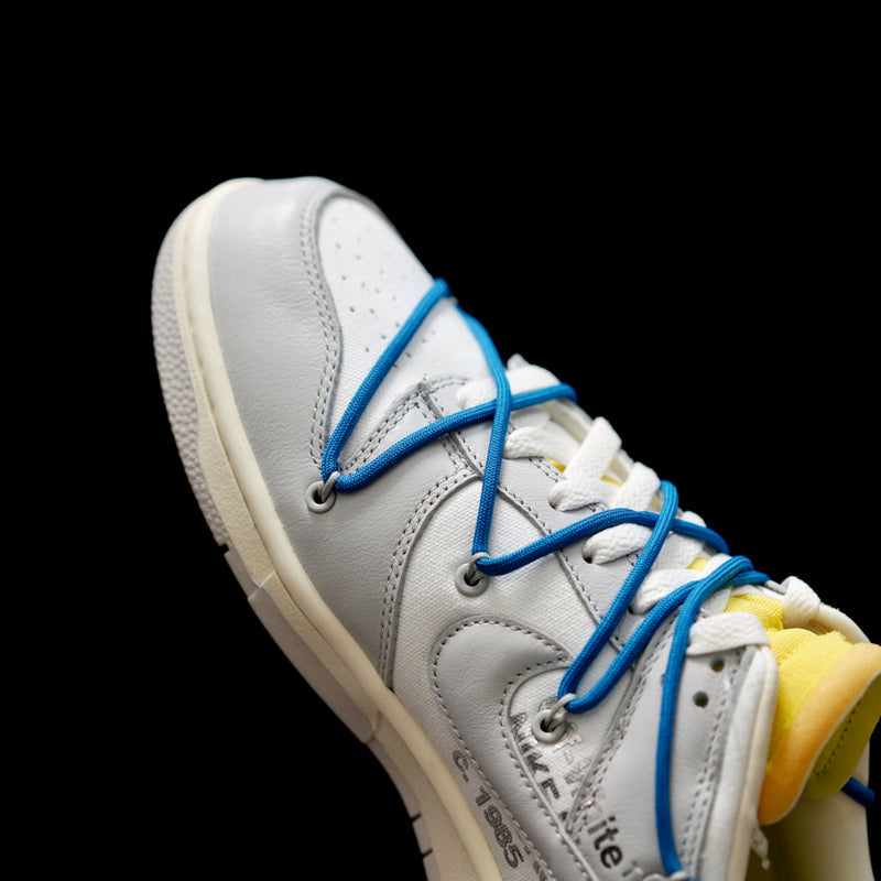 BL - OW x Dunk (NO.10) blue shoelace yellow buckle