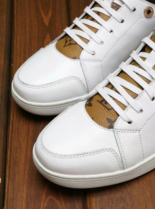 BL - LUV HIgh Top White Brown Sneaker