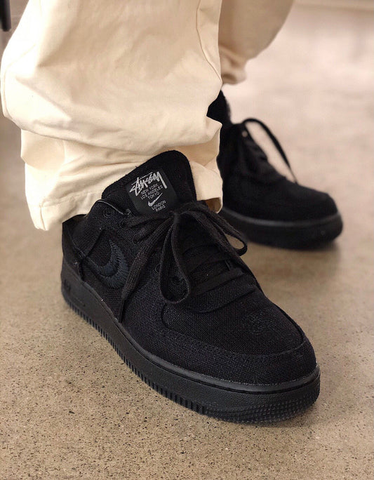 BL - AF1 x Stussy Collaboration Pure Black