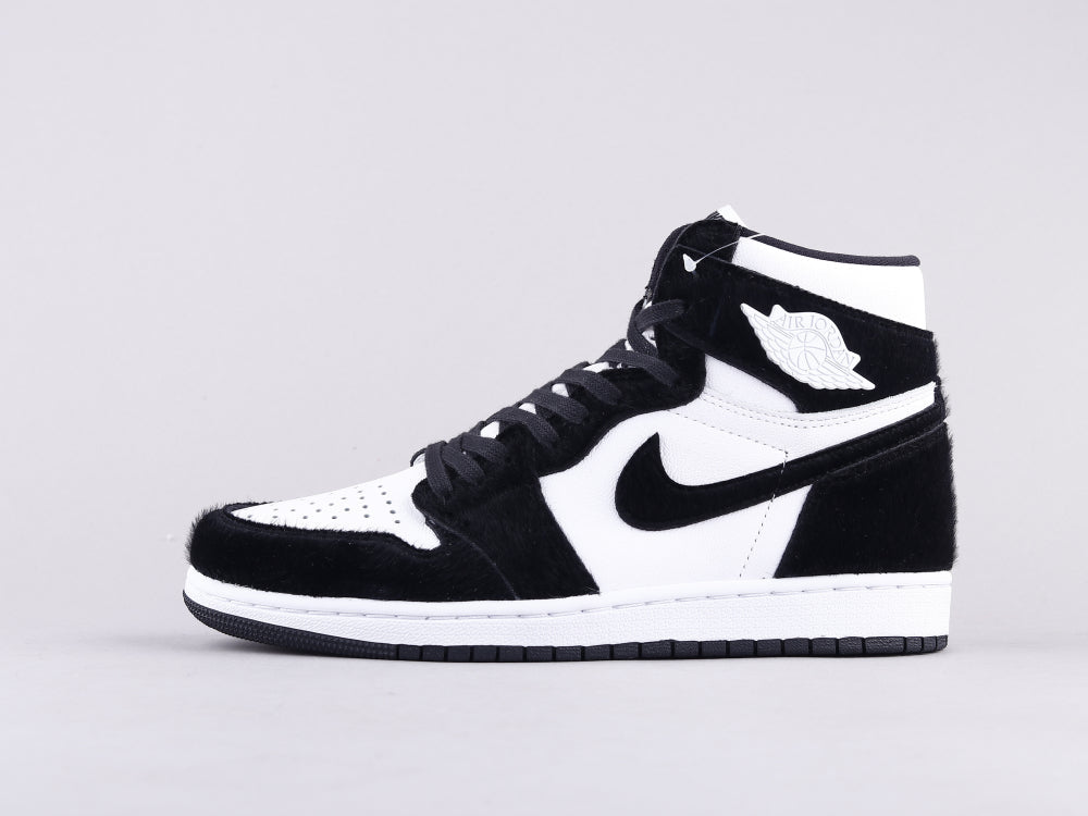 BL - AJ1 horsehair black and white