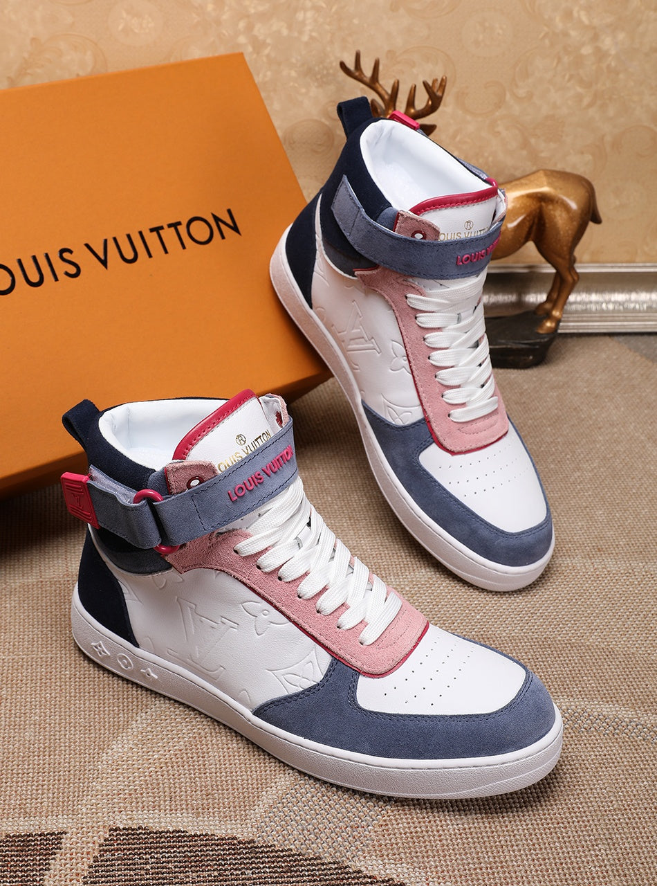 BL - LUV Rivoli High Pink Blue White Sneaker
