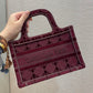 DI Mini Tote Book Oblique Red Canvas For Women 23cm/9in CD