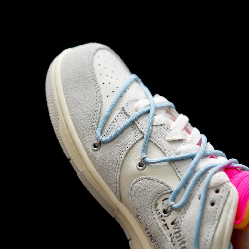 BL - OW x Dunk (NO.38) light blue shoelace pink buckle