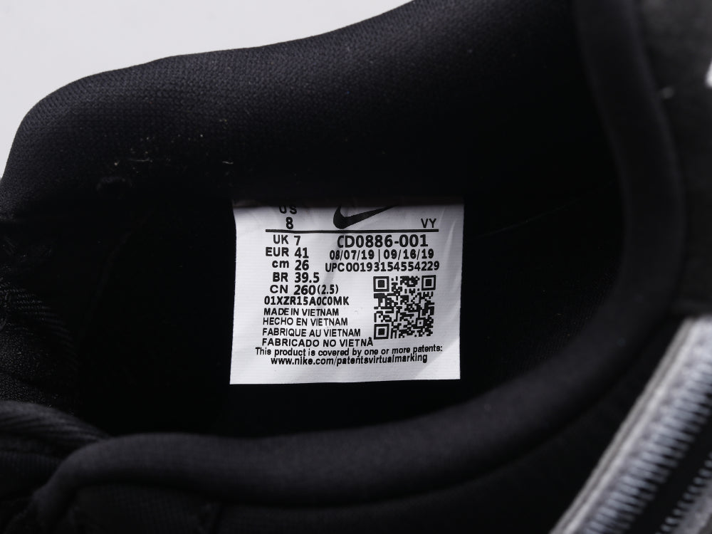 BL - AF1 Reverse Stitch Black & White