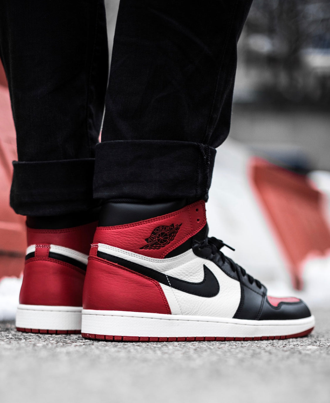 BL - AJ1 black red toe