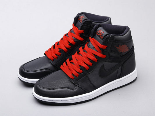 BL - AJ1 black and red silk