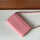 HM Constance Togo Long Wallet 21cm/8.3in Gold Toned Hardware For Women Pink