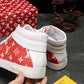 BL - LUV HIgh Top White Red Sneaker