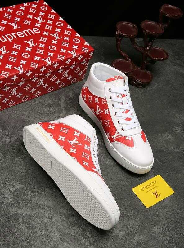 BL - LUV HIgh Top White Red Sneaker