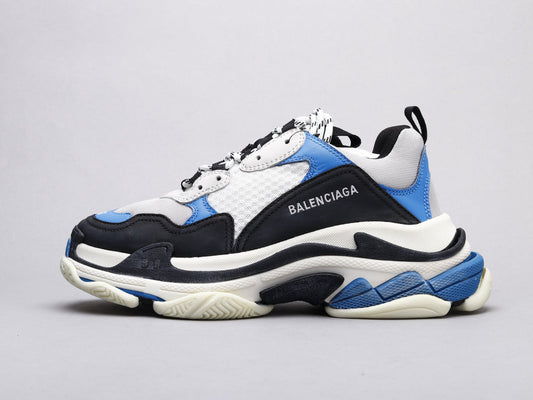 BL - Bla Triple S Black And White Blue Sneaker