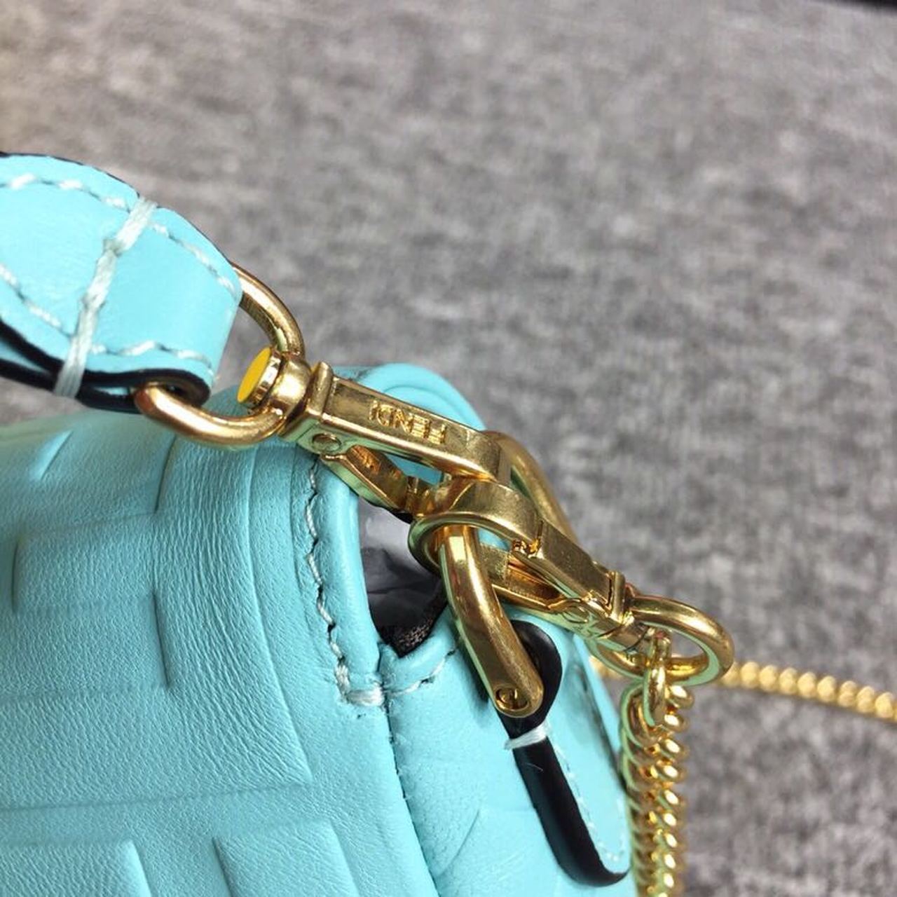FI Baguette Nappa Light Blue For Women, Women’s Handbags, Shoulder And Crossbody Bags 7.4in/19cm FF 8BS017