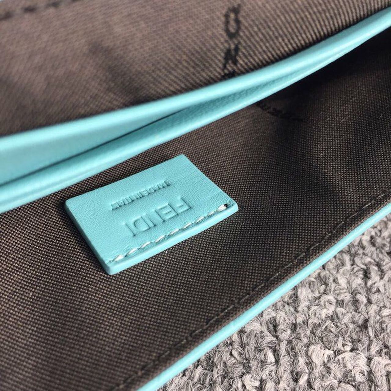 FI Baguette Nappa Light Blue For Women, Women’s Handbags, Shoulder And Crossbody Bags 7.4in/19cm FF 8BS017